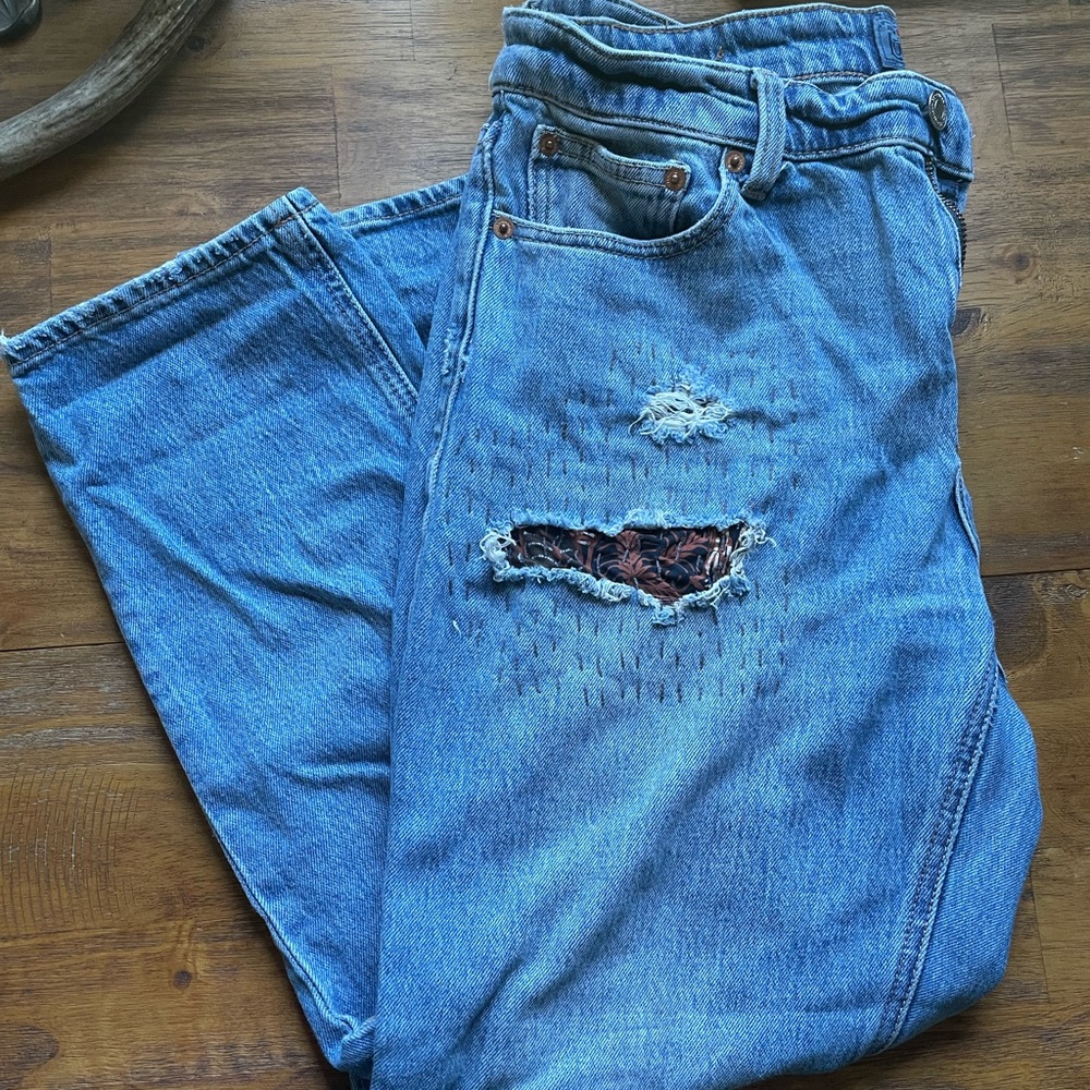 LUCKY BRAND Vintage Sashiko Broo Mended jeans